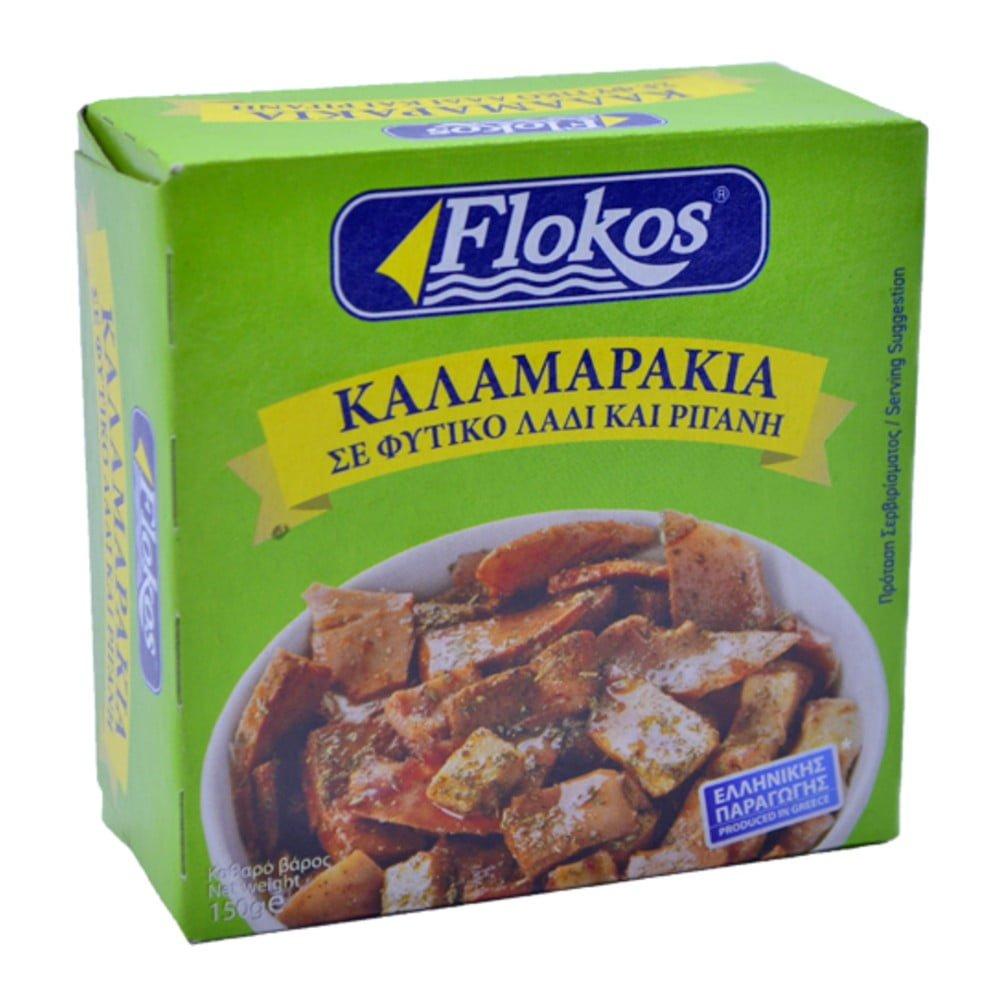 FLOKOS-KALAMARAKIA-LADI-RIGANH-160gr FLOKOS ΚΑΛΑΜΑΡΑΚΙΑ ΣΕ ΛΑΔΙ-ΡΙΓΑΝΗ 160γρ - Image 1
