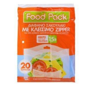 ΣΑΚΟΥΛΕΣ ΤΟΦΙΜΩΝ ME ΚΛΕΙΣΙΜΟ ZIPPER ΜΙΚΡΕΣ/20τμχ FOOD PACK
