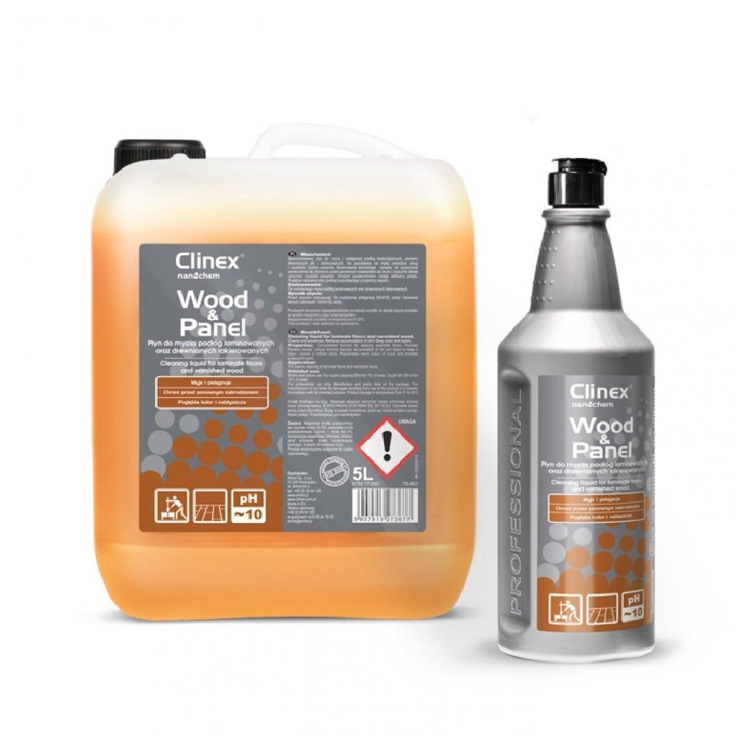 CLINEX-WOOD-PANEL-KATHARISTIKO-GIA-KSYLINES-EPIFANEIES-1lt CLINEX WOOD PANEL ΣΥΜΠΥΚΝΩΜΕΝΟ ΚΑΘΑΡΙΣΤΙΚΟ ΓΙΑ ΞΥΛΙΝΕΣ ΕΠΙΦΑΝΕΙΕΣ 5λίτρα - Image 1