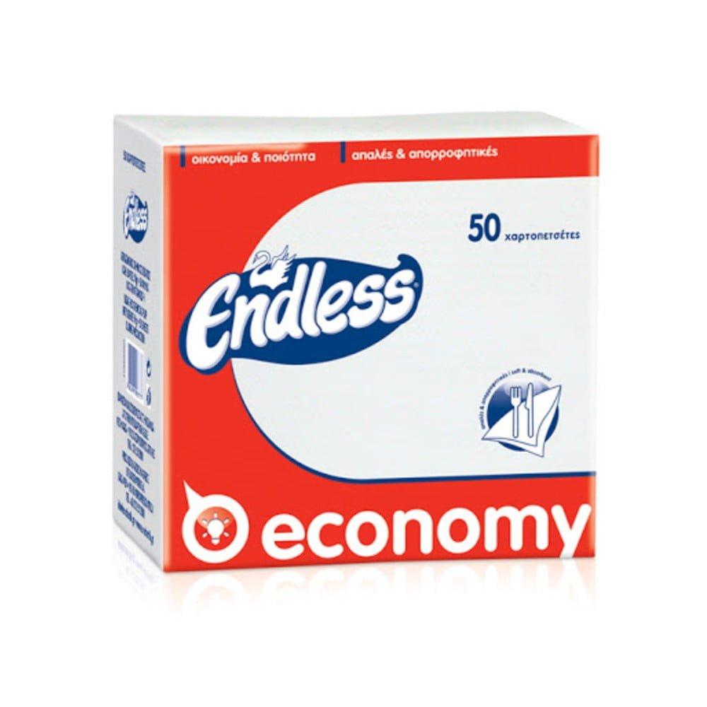 _ENDLESS-XARTOPETSETES-ECONOMY-LEYKH-50tmx ENDLESS ΧΑΡΤΟΠΕΤΣΕΤΑ ECONOMY ΛΕΥΚΗ 30x30εκ/50τμχ - Image 1