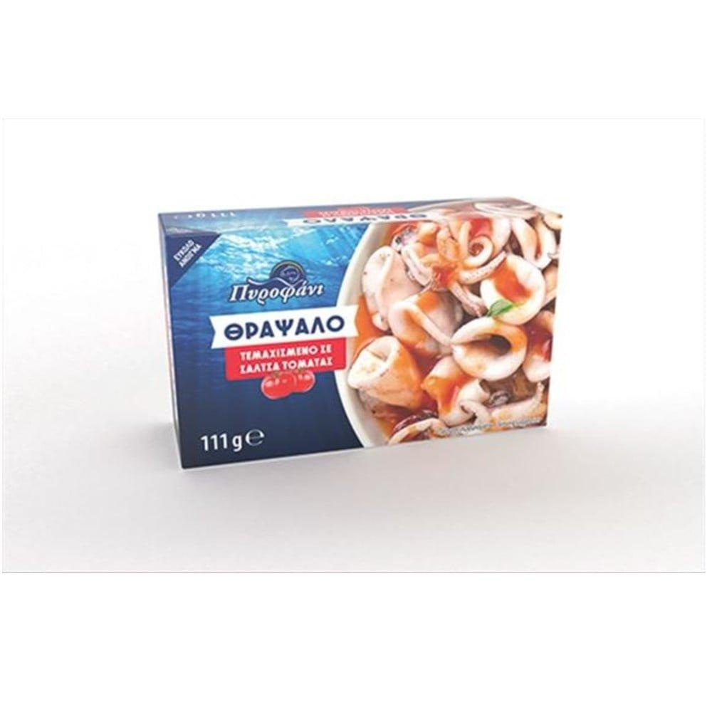 PYROFANI-THRAPSALO-SE SALTSA-NTOMATAS-111gr ΠΥΡΟΦΑΝΙ ΘΡΑΨΑΛΟ 111γρ ΣΕ ΣΑΛΤΣΑ ΝΤΟΜΑΤΑΣ - Image 1