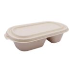 ECOCARE ΔΟΧΕΙΟ ΦΑΓΗΤΟΥ ΜΕ ΚΑΠΑΚΙ 950ml 2θέσεων ΒΙΟΔ/ΜΕΝΟ Συσκ.50τμχ