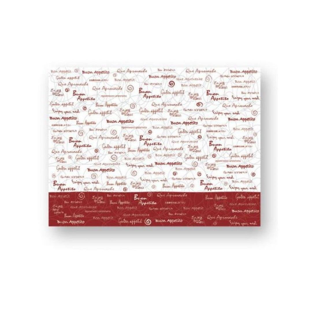 SOUPLA-BUON-APETITO-KOKKINO-30X40-250tmx ΣΟΥΠΛΑ BUON APETITO ΚΟΚΚΙΝΟ-ΛΕΥΚΟ 30Χ40/250τμχ - Image 1