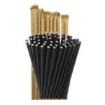 ΒΙΟ ΚΑΛΑΜΑΚΙ JUMBO ΧΑΡΤΙΝΟ 23εκX7 ΜΑΥΡΟ ΝΤΥΜΕΝΟ Συσκ.250τμχ