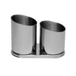 ΣΤΑΝΤ ΙΝΟΧ 2θέσεων ΓΙΑ ΚΑΛΑΜΑΚΙΑ-ΑΝΑΔΕΥΤΗΡΕΣ-ΚΟΥΤΑΛΑΚΙΑ