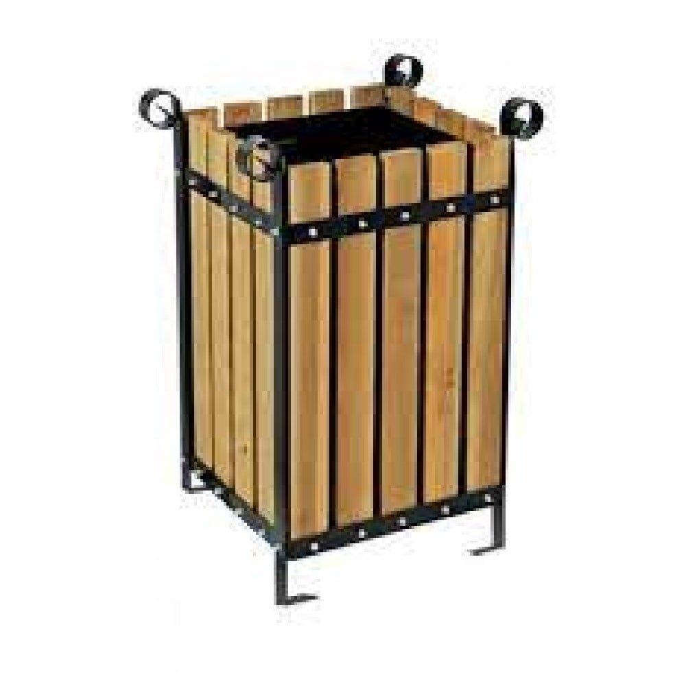 ΚΑΔΟΣ ΕΞΩΤΕΡΙΚΟΥ ΧΩΡΟΥ ΜΕΤΑΛΛΙΚΟΣ ΜΕ ΞΥΛΙΝΗ ΒΑΣΗ 35Χ35Χ65εκ