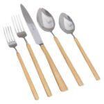 ΜΑΧΑΙΡΟΠΗΡΟΥΝΑ ΣΕΤ 33 ΤΜΧ ΣΕ ΞΥΛΙΝΗ ΒΑΛΙΤΣΑ VINTAGE GOLD HERDMAR 18/10