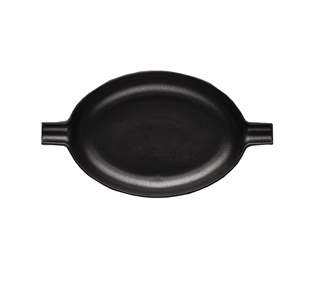 Piatela_Porselanes_obal_rekhe_Wings_Black_30cm_x_17cm ΠΙΑΤΕΛΑ ΠΟΡΣΕΛΑΝΗΣ ΟΒΑΛ ΡΗΧΗ WINGS ΜΑΥΡΗ 30CM X 17CM - Image 1