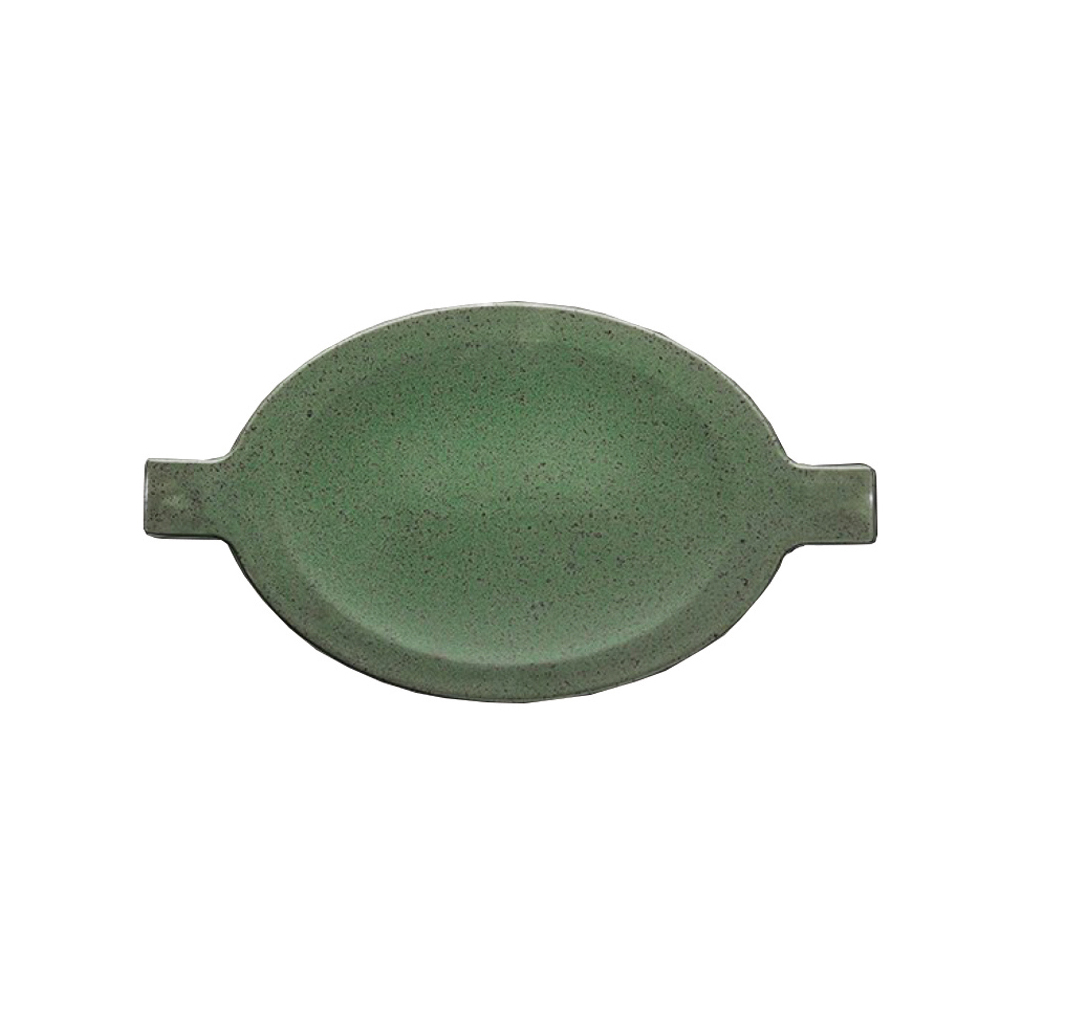 ΠΙΑΤΟ - ΚΑΠΑΚΙ ΠΟΡΣΕΛΑΝΗΣ ΟΒΑΛ WINGS OLIVE 26CMX14CM ΚΑΙ 31Χ17CM - Image 1